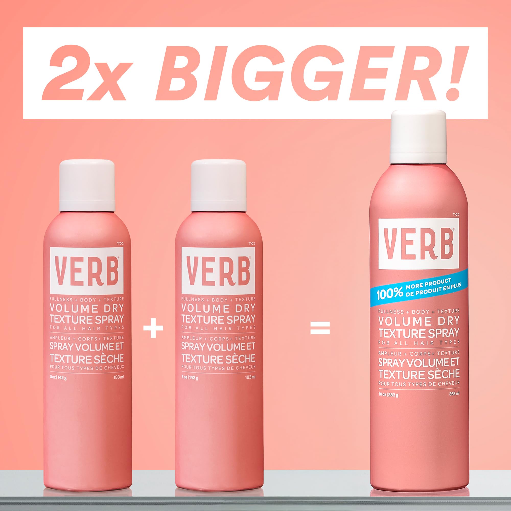VERB Volume Dry Texture Spray- Boosts Volume, Adds Fullness & Weightless Grit - Sulfate, Paraben and Gluten Free