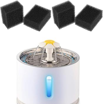 10PCS Water Pump Filter Compatible with Homerunpet WF20 Wireless Pet Fountain Cat Water Dispenser Filters Replacement Sponge