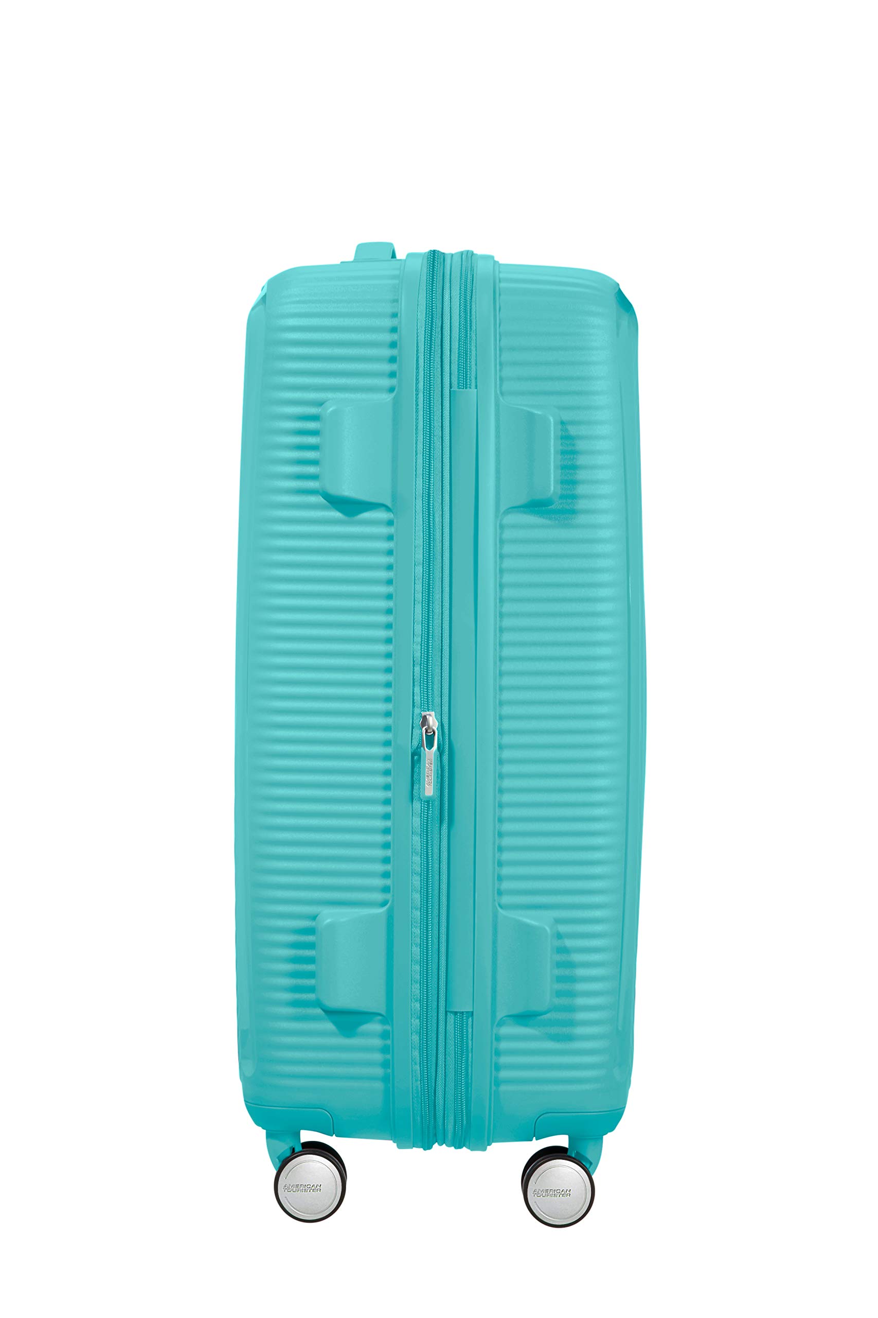 American Tourister Soundbox - Spinner M Extensible Suitcase, 67 cm, 71.5/81 L, Blu (Poolside Blue)