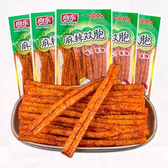 138g*5 Chinese Snacks Spicy Strips Latios Spicy Food Spicy Strips Sweet and Spicy Food Spicy Snacks Spicy Gluten * 5 Packs