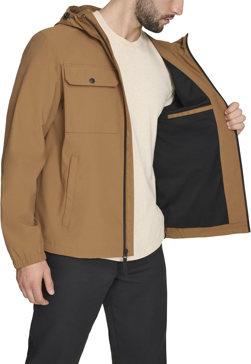 Levi's Men's Hooded Waterproof Arctic Cloth Rain Jacket - Image 5