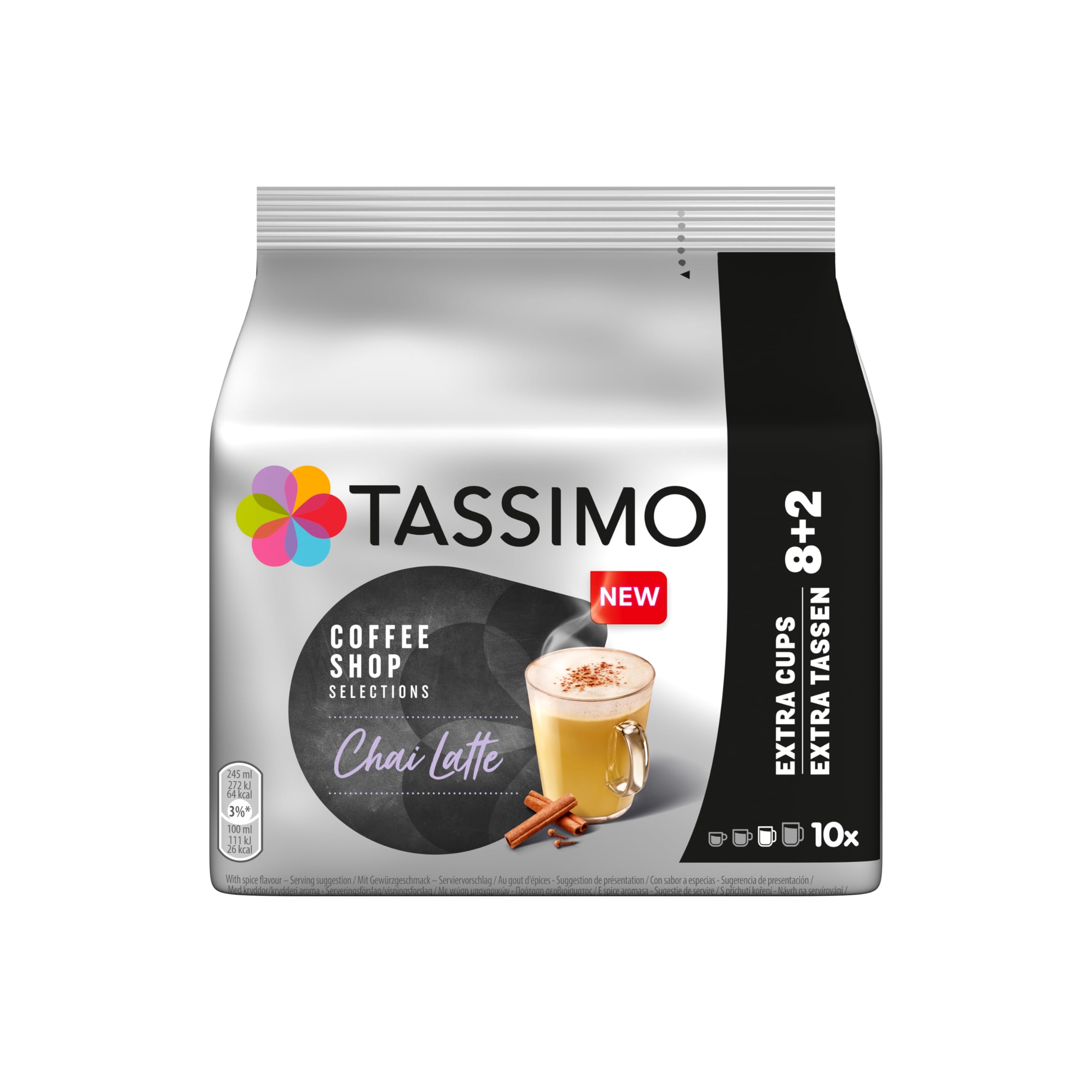 Tassimo Coffee Shop Selection Chai Latte Kapseln 5 x 10 Pads, 50 Teekapseln