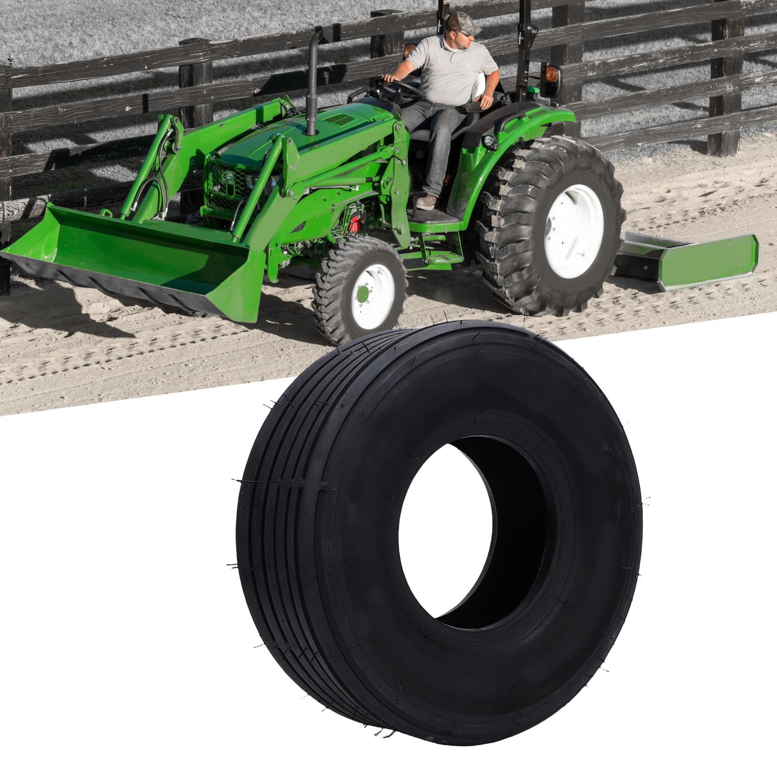 Fydun 15x6.00-6 Opona Bezdętkowa Heavy Duty 4-warstwowa Antypoślizgowa 6-calowa Kosiarka do Trawy Opona do Kosiarki Wózek do Ciągnika Ogrodowego Taczka