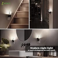 Vista 11 de L LOHAS LED Luz nocturna, paquete de 2 luces nocturnas regulables enchufables a la pared, luz nocturna RGB que cambia de color con sensor de luz