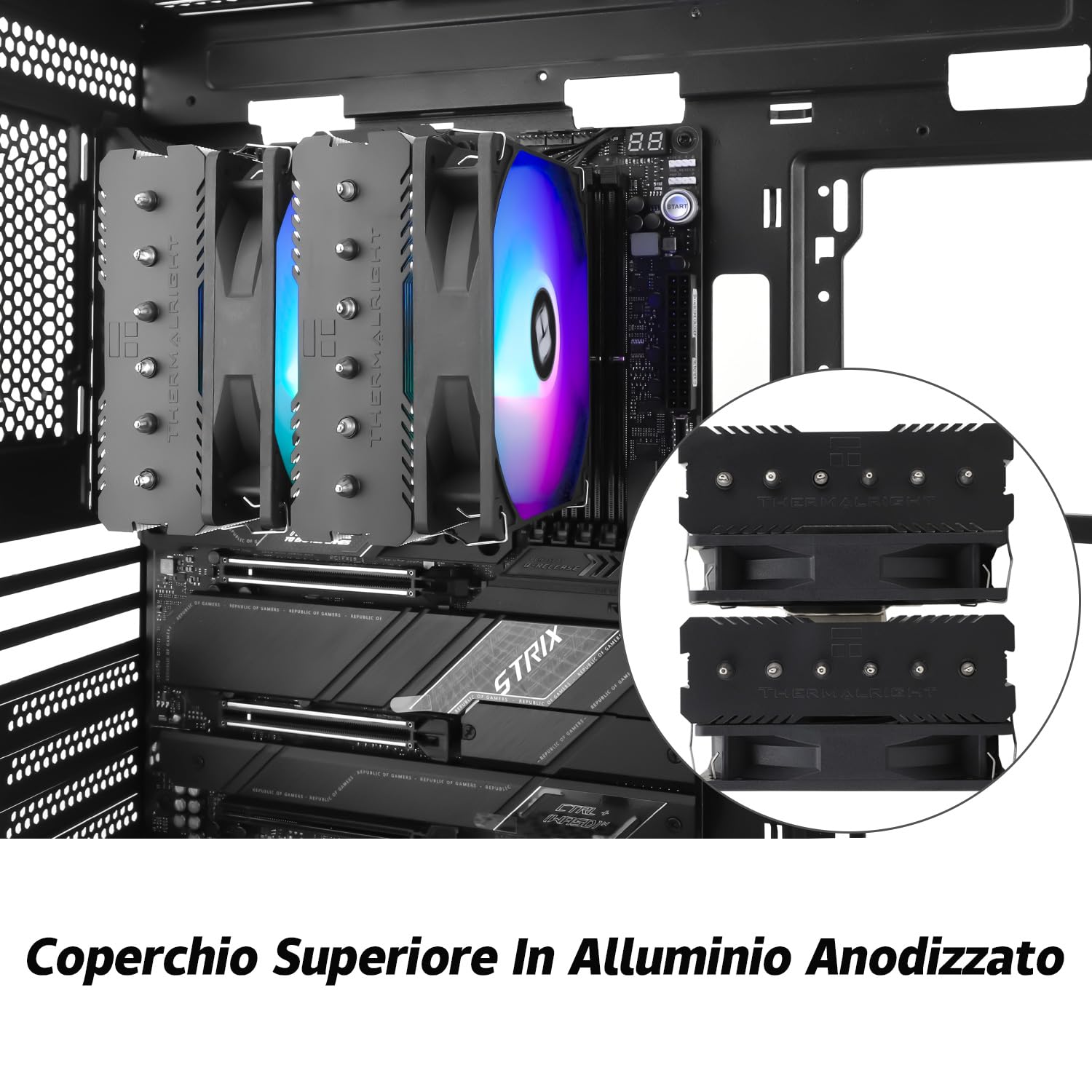 TR Peerless Assassin 120 SE ARGB Raffreddatore d'aria CPU, 6 tubi di calore raffreddamento CPU, doppia ventola 120 mm TL-C12C-S PWM, tecnologia AGHP, per AMD AM4/Intel 1700/1150/1151/1200