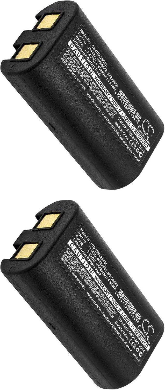 Replacement Battery for DY-MO 260P 280 PnP LabelManager 260 LabelManager 280 LabelManager 260P LabelManager PnP 650mAh (2PCS)