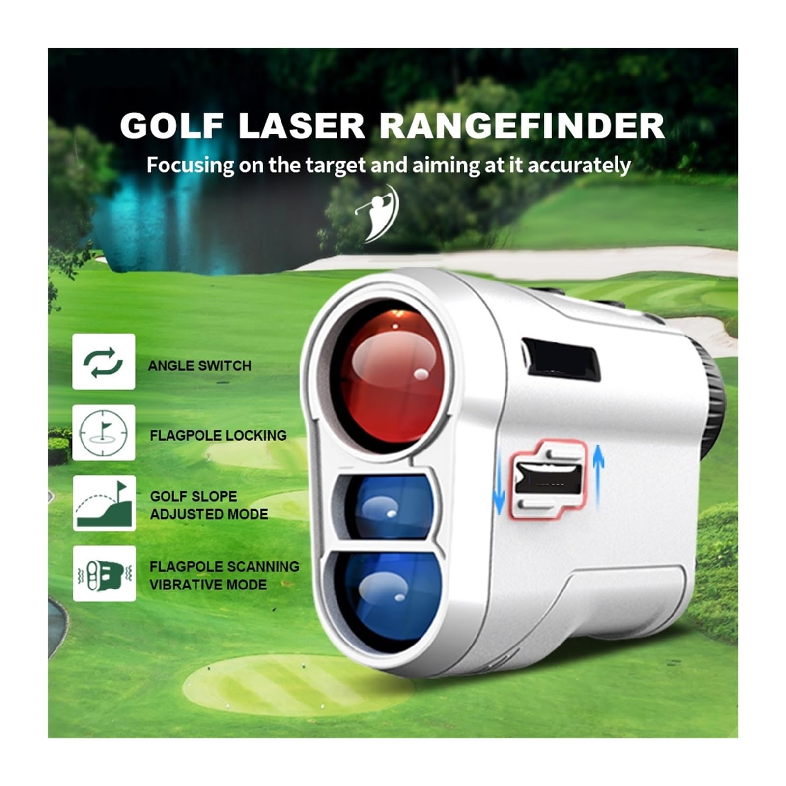 Telémetro óptico Rangerfinder Golf 600M 1000M con compensación de Pendiente ángulo for promociones Caza al Aire Libre Comprobación Distancias Precisa Esfuerzo