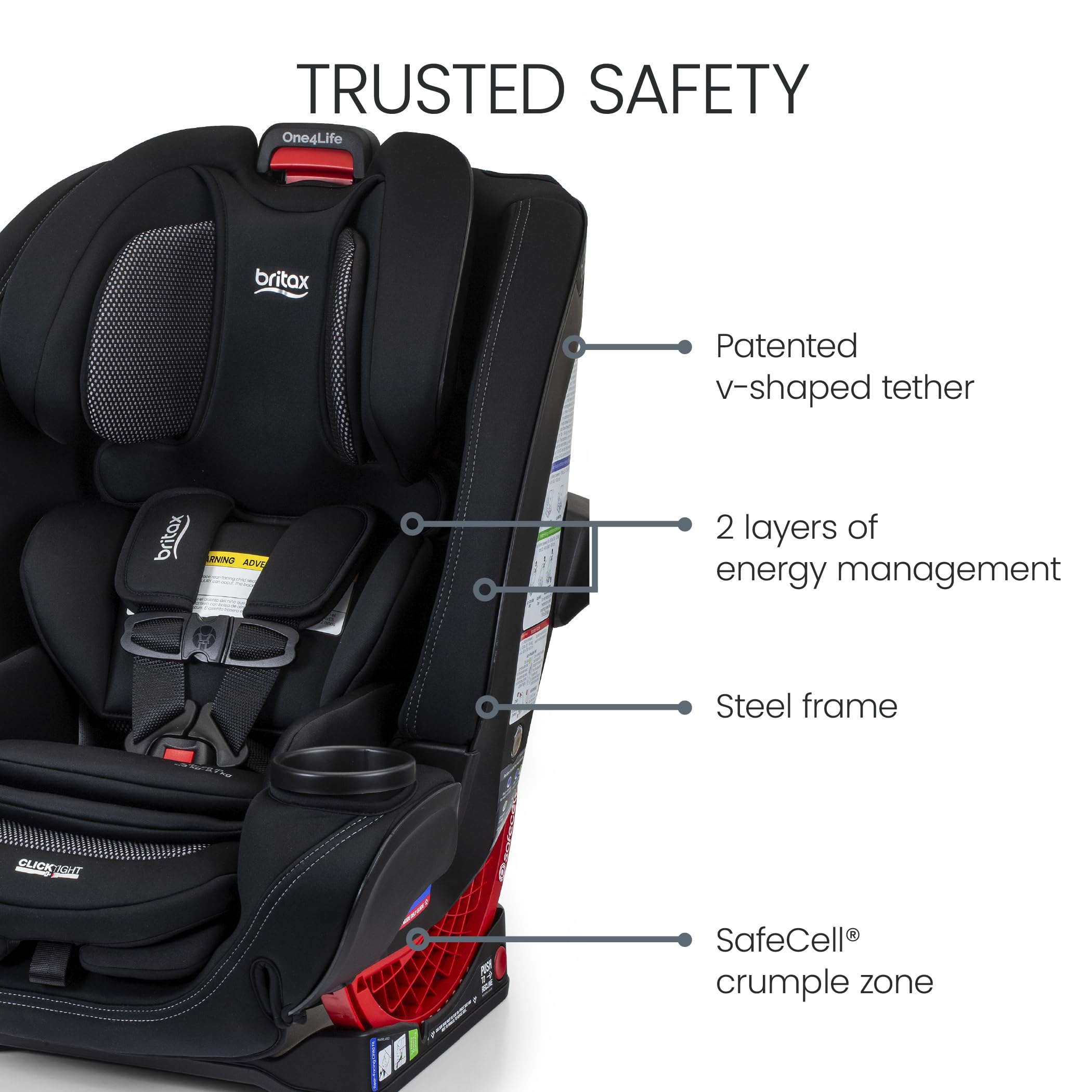 Britax One4Life All-in-One Car Seat — Cool Flow Carbon : Pet Supplies