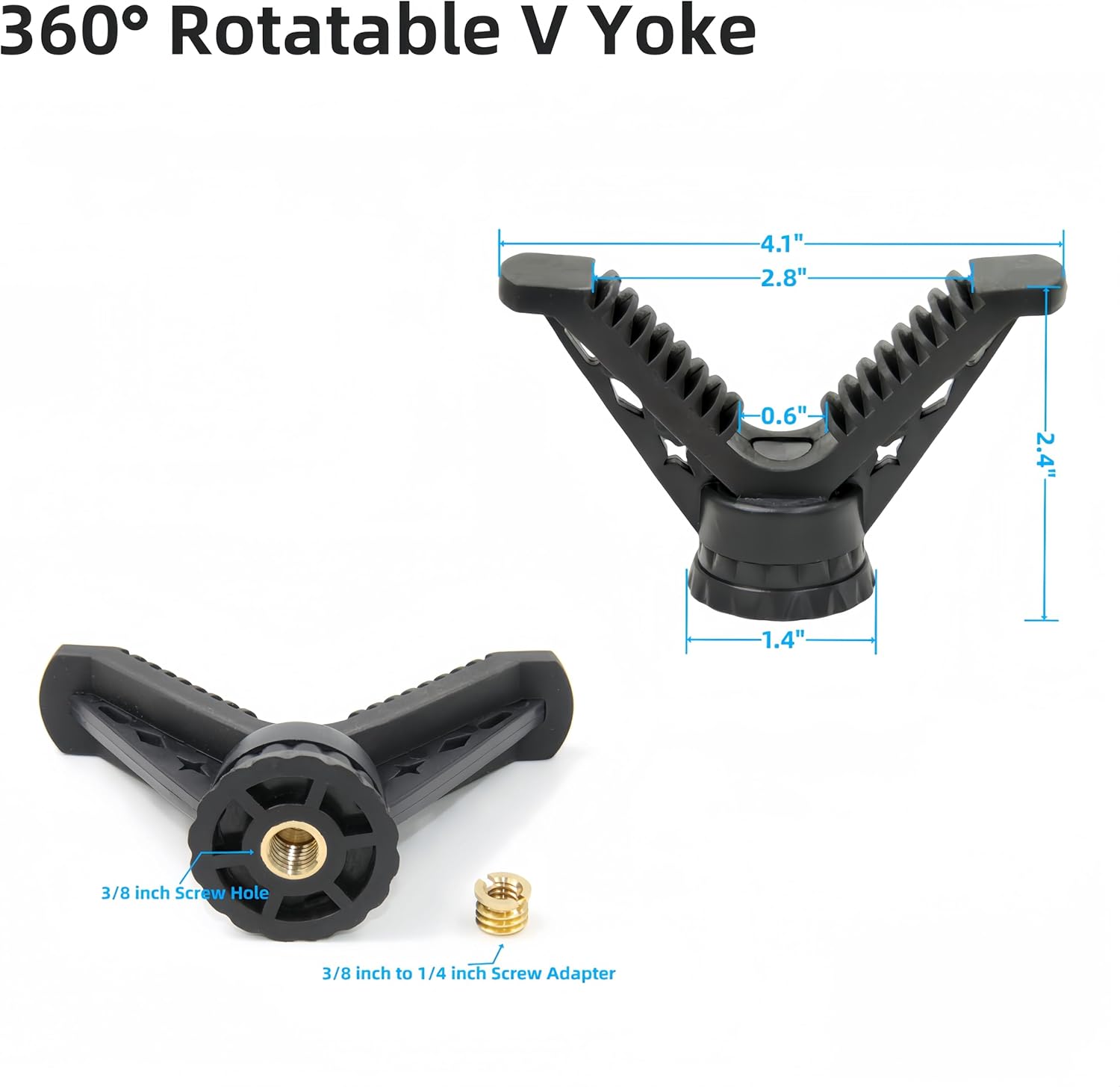 Rifle Shooting Rest with 360 Degree Rotation V Yoke, 8.6-16.9 inches Adjustable Gun Rest,Portable Bench Rest for Shooting - Image 6