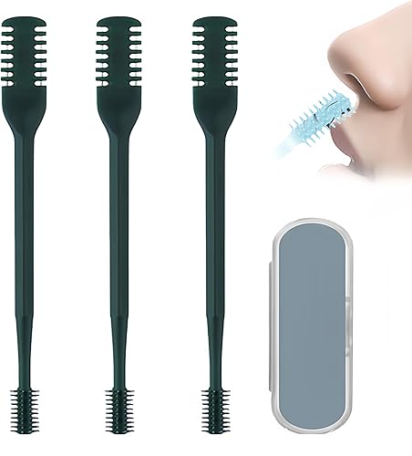 Cortador nasal de pelo nasal giratorio de 360, cuchillo de doble cara para nariz, cortador manual de vello de nariz, cuchillo portátil para mujeres