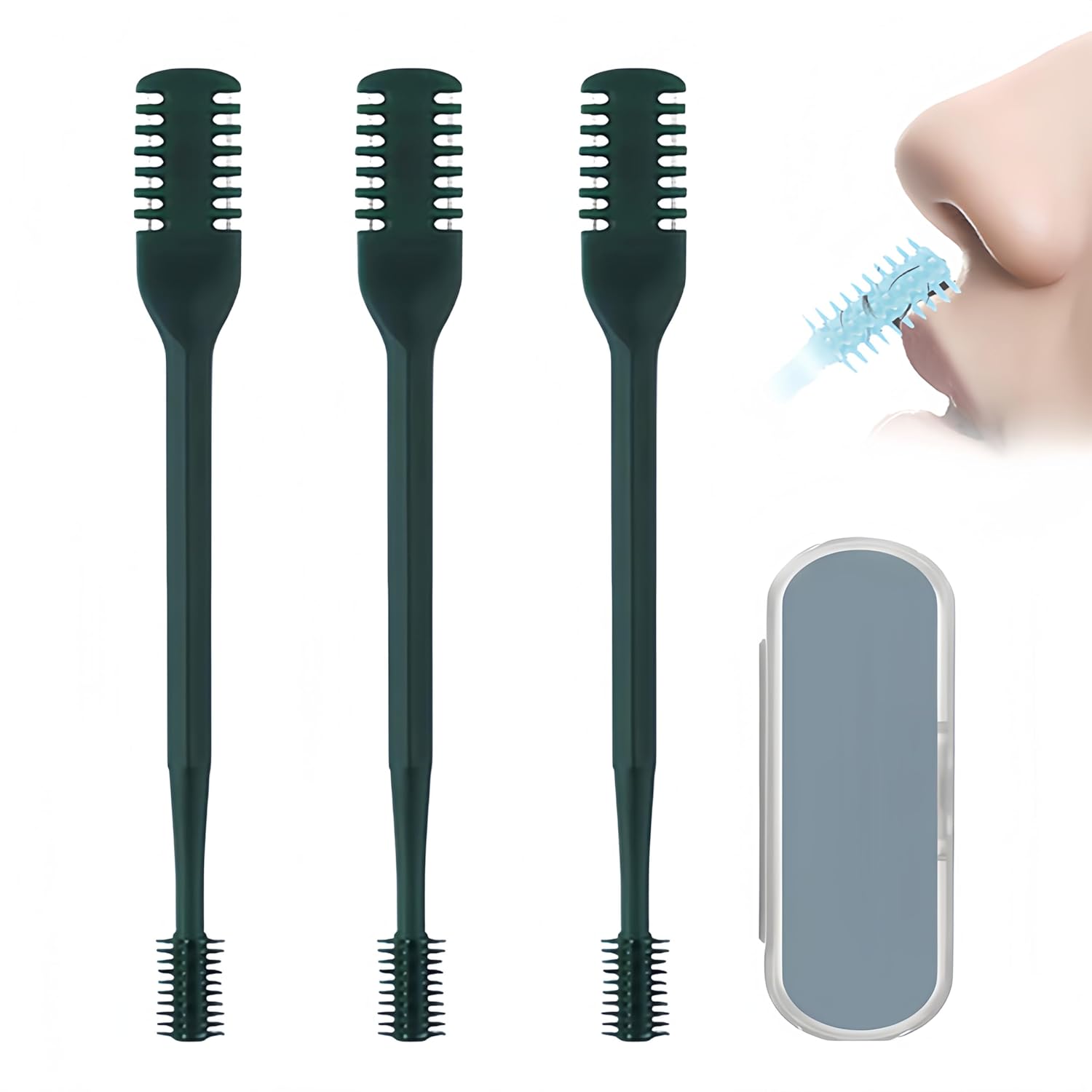 2-in-1 Nasal Hair Cutter 360 Rotating Nasal Hair Double Sided Nose Hair Knife Nose Manual Noses Hairs Trimmer