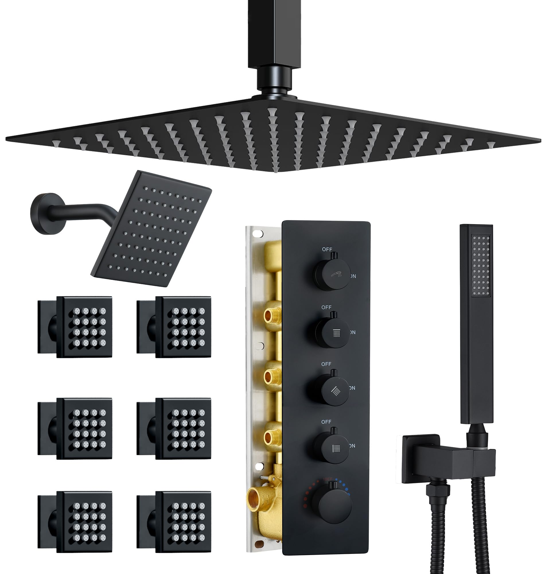 Dasan Thermostatic Dual Shower Head System