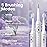 YUNCHI Electric Toothbrush for Adults and Kids, Travel Electric Toothbrush & Case, Sonic Rechargeable Toothbrushes, 90 Days, 8 Brush Heads, 2 Min Timer, IPX7 Waterproof, 5 Modes, Purple White Gradient