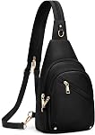 SYTRAH Sac anti-vol pour femmes, RFID Sac à dos en écharpe convertible, Sac à poitrine en harpe transversale