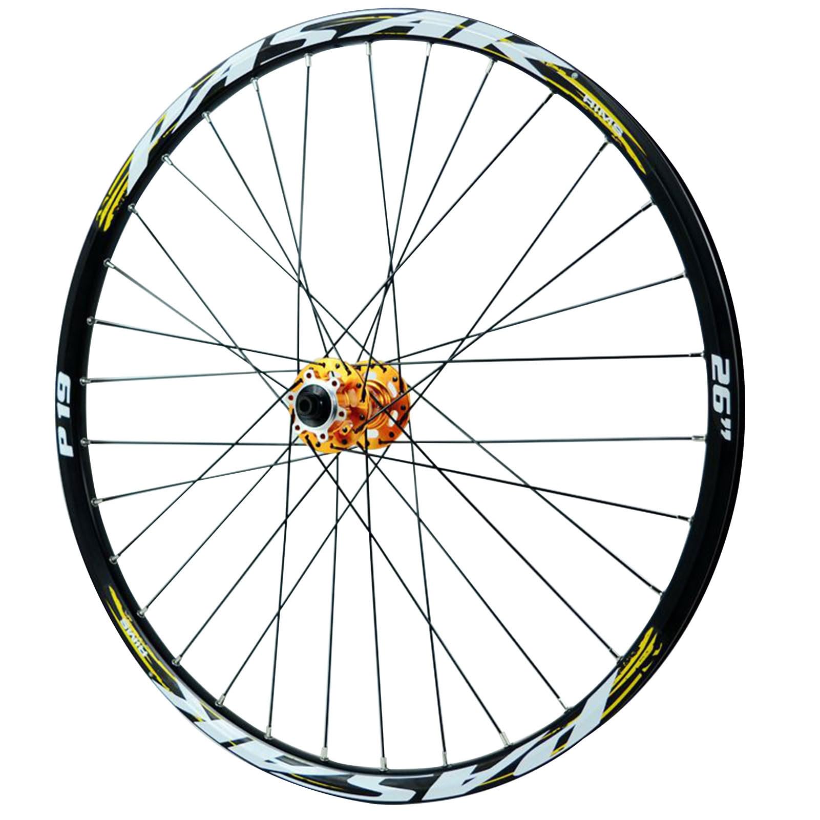 Ruote MTB 27.5/29ER da 26", Cerchi in Lega A Doppia Parete con Sgancio Rapido, Perno Passante 32 Fori Anteriori 2 Posteriori 4 Cuscinetti Freni A Disco Ruote da Ciclismo