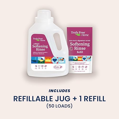 Miniatura 8 de Truly Free Suavizante de telas natural para pieles sensibles, bebés, niños  Suavizante de ropa de polvo a líquido fácil de limpiar  Eucalipto