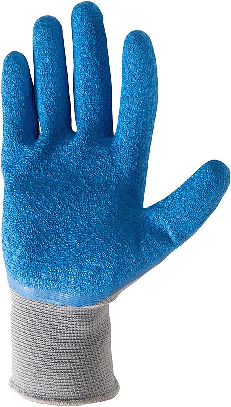 Wells Lamont 3 Pair Pack Latex Grip Work Gloves, Medium 133MF, Grey (Pack of 4)