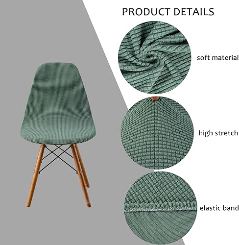 Miniatura 2 de HAOYONG Fundas para sillas de comedor modernas de mediados de siglo, funda para silla sin brazos, fundas elásticas para cocina, oficina, comedor y