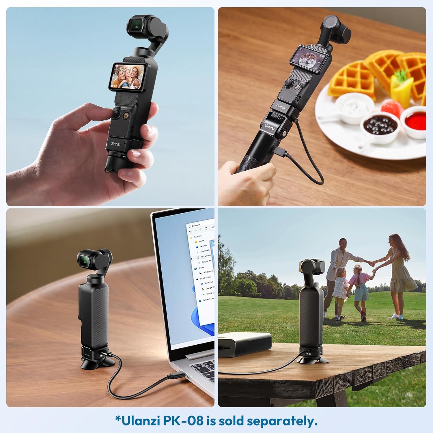 ULANZI PK-11 attached to DJI Osmo Pocket 3, showing secure connection