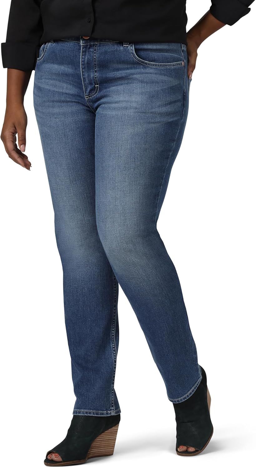 Riders by Lee Indigo Women's Plus Size Midrise Straight Leg Jean