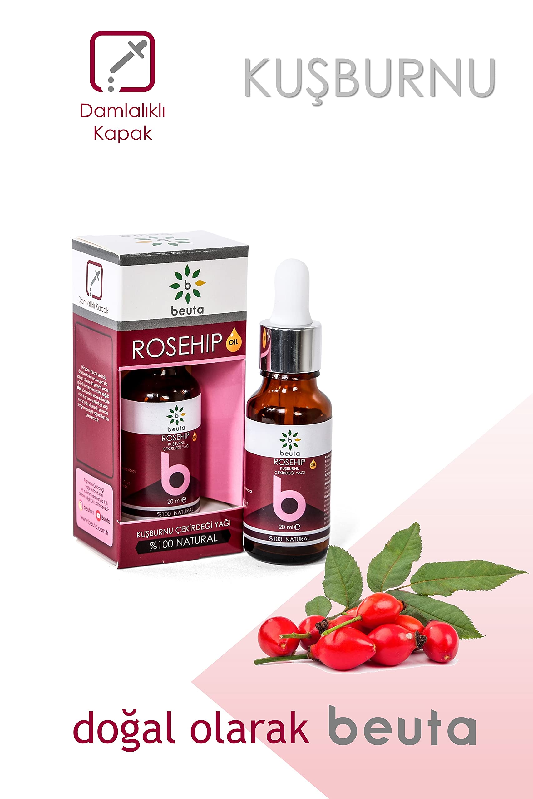 Beuta Kuşburnu Yağı% 100 Doğal 20 ml