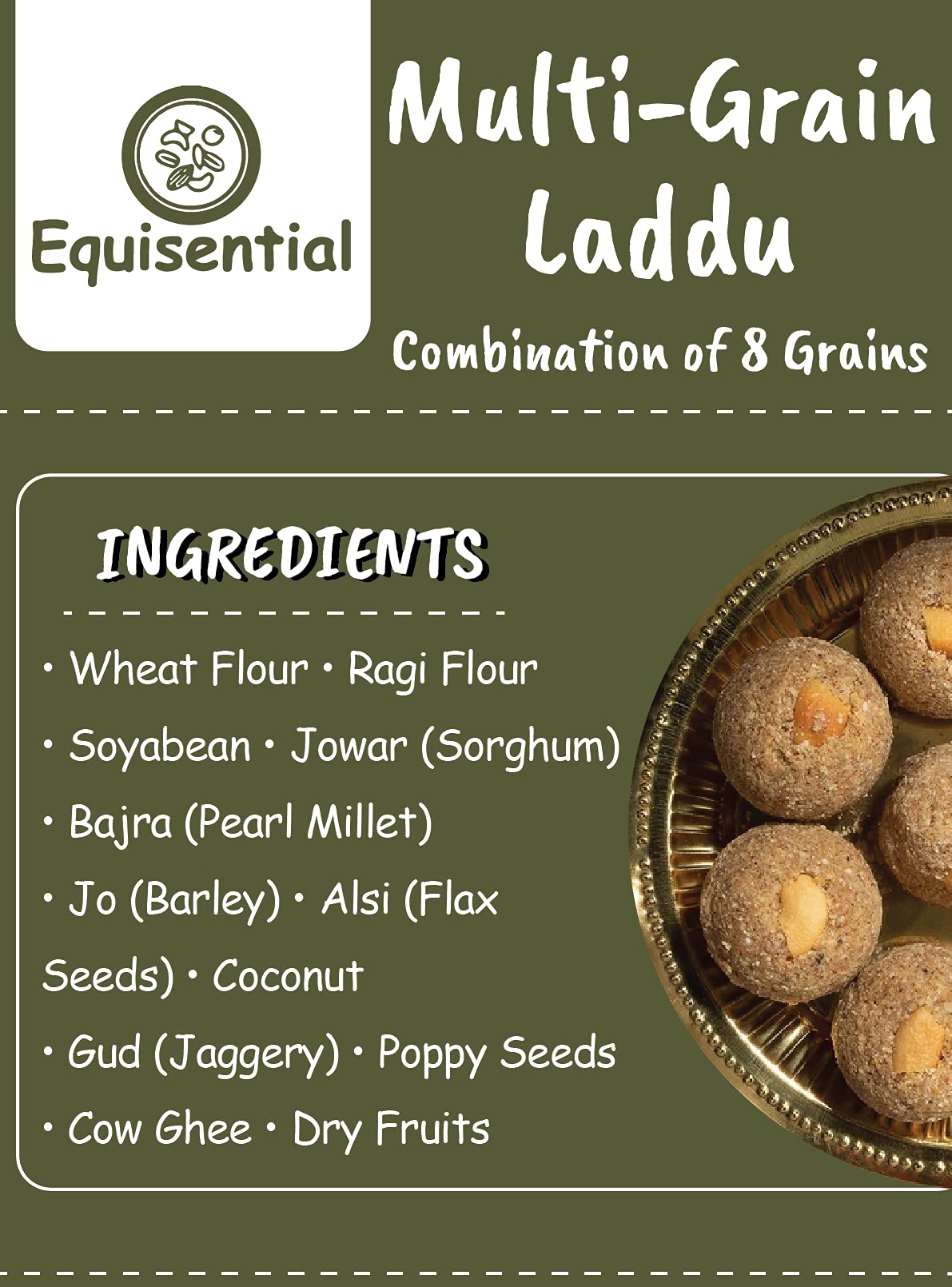 Buy Equisential Multi Grain Laddu Combination of 8 Grains Wheat