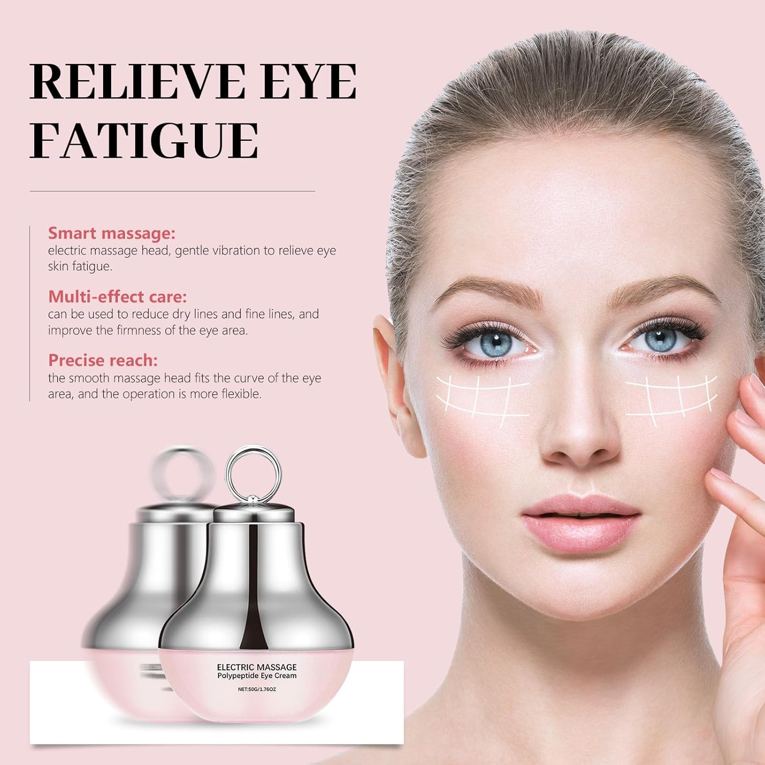 Neck-Eye Care Tightening & Revitalizing Set, AH-8 Firming Neck Cream Electric Massage Eye Cream, Tighten and Lift Neck Cream - Image 3