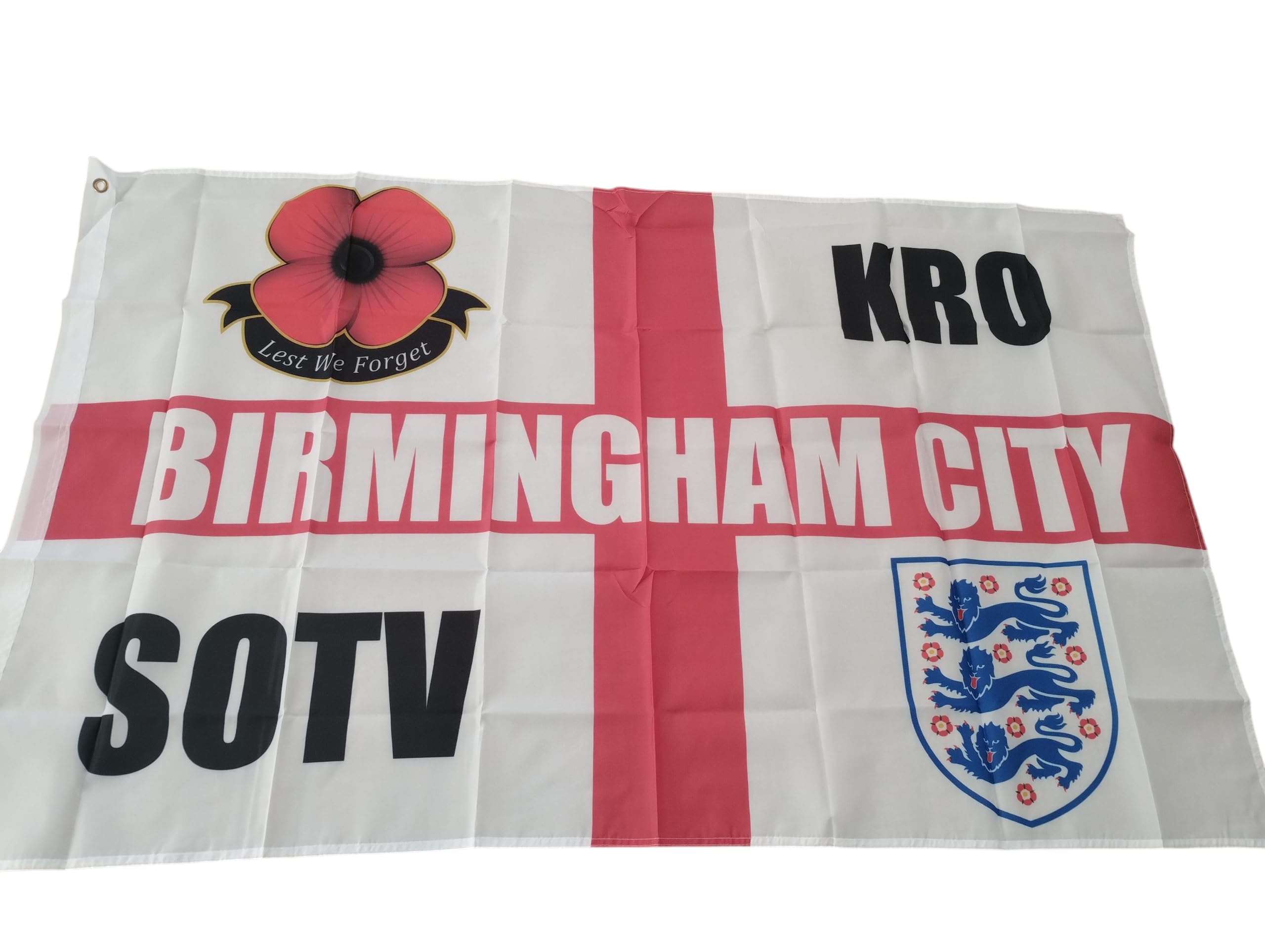 Birmingham city flag 5 x 3 st George's cross
