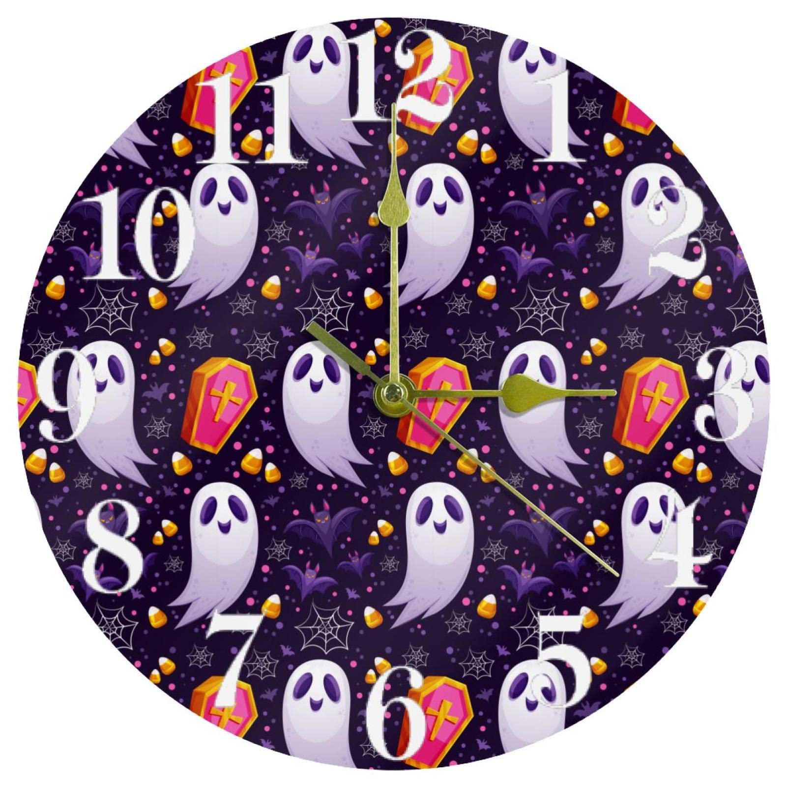 Horloge murale motif d'Halloween pour décorer le salon et le bureau en automne