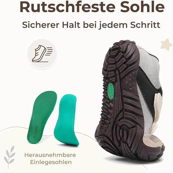 SAGUARO Kinder Barfußschuhe Leicht Barfuß Sneaker mit Breiter Zehenbox und Zero-Drop Sohle, Gr. 25-36 - 5