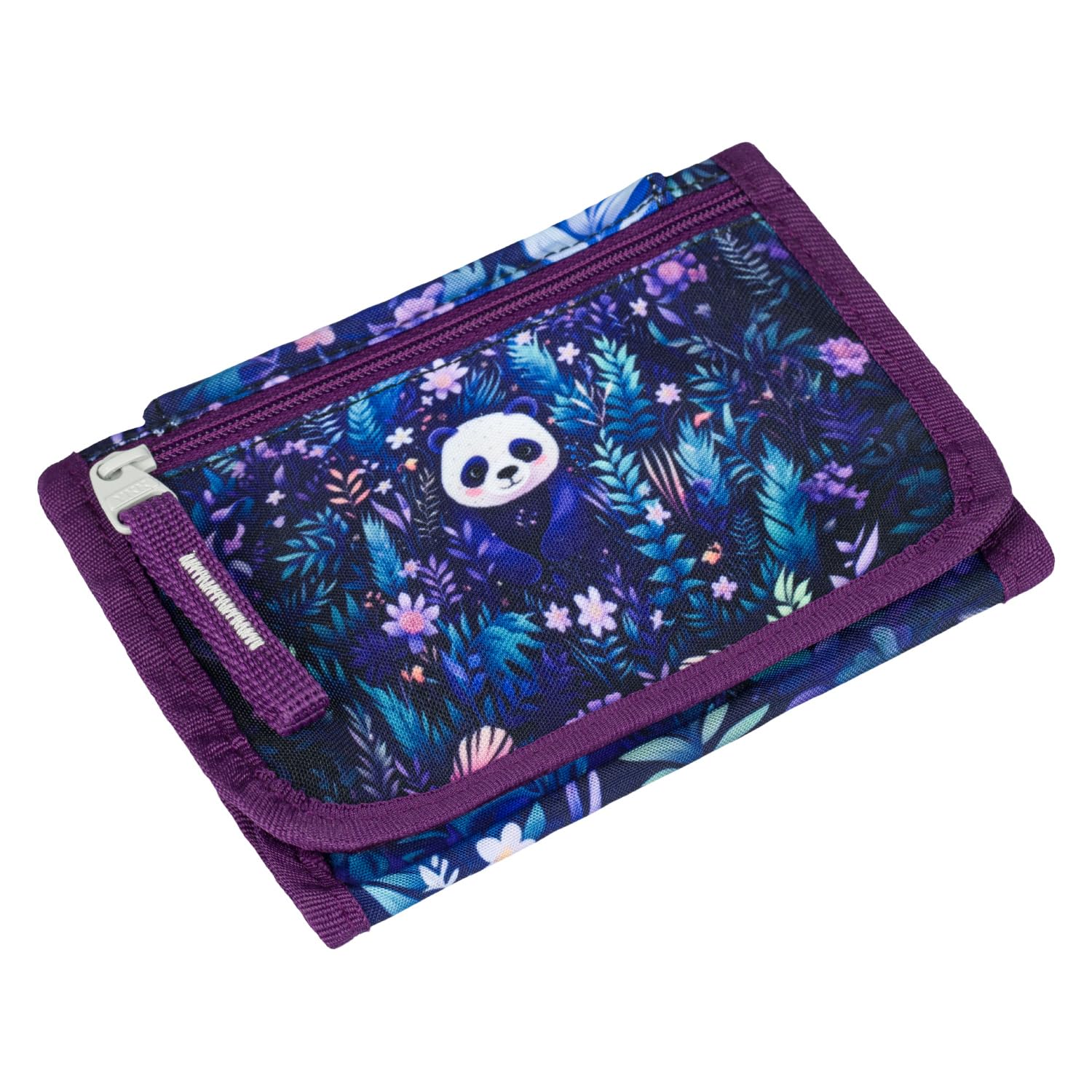 Baagl Portamonete Per Bambini – Portafoglio Per Ragazzi – Mini Portafoglio Portamonete, Jungle Panda-image