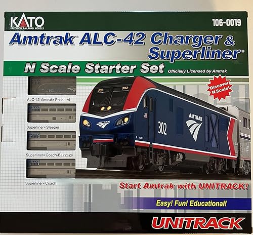 Kato USA Inc. N ALC-42 Cargador Superliner Amtrak Starter Set