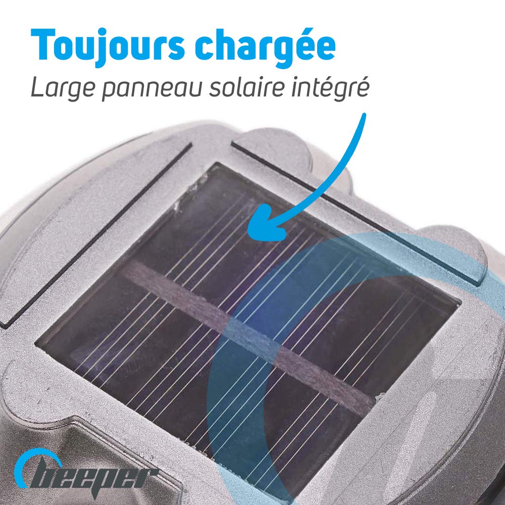BEEPER - Balises plots LED Flash solaires (Lot de 2)