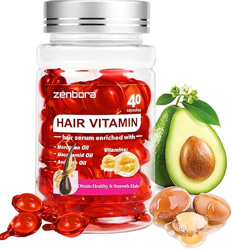 Suero de vitamina para el cabello, cápsulas de aceite de vitamina E para el crecimiento del cabello, hidratación de la piel corporal, antioxidante y