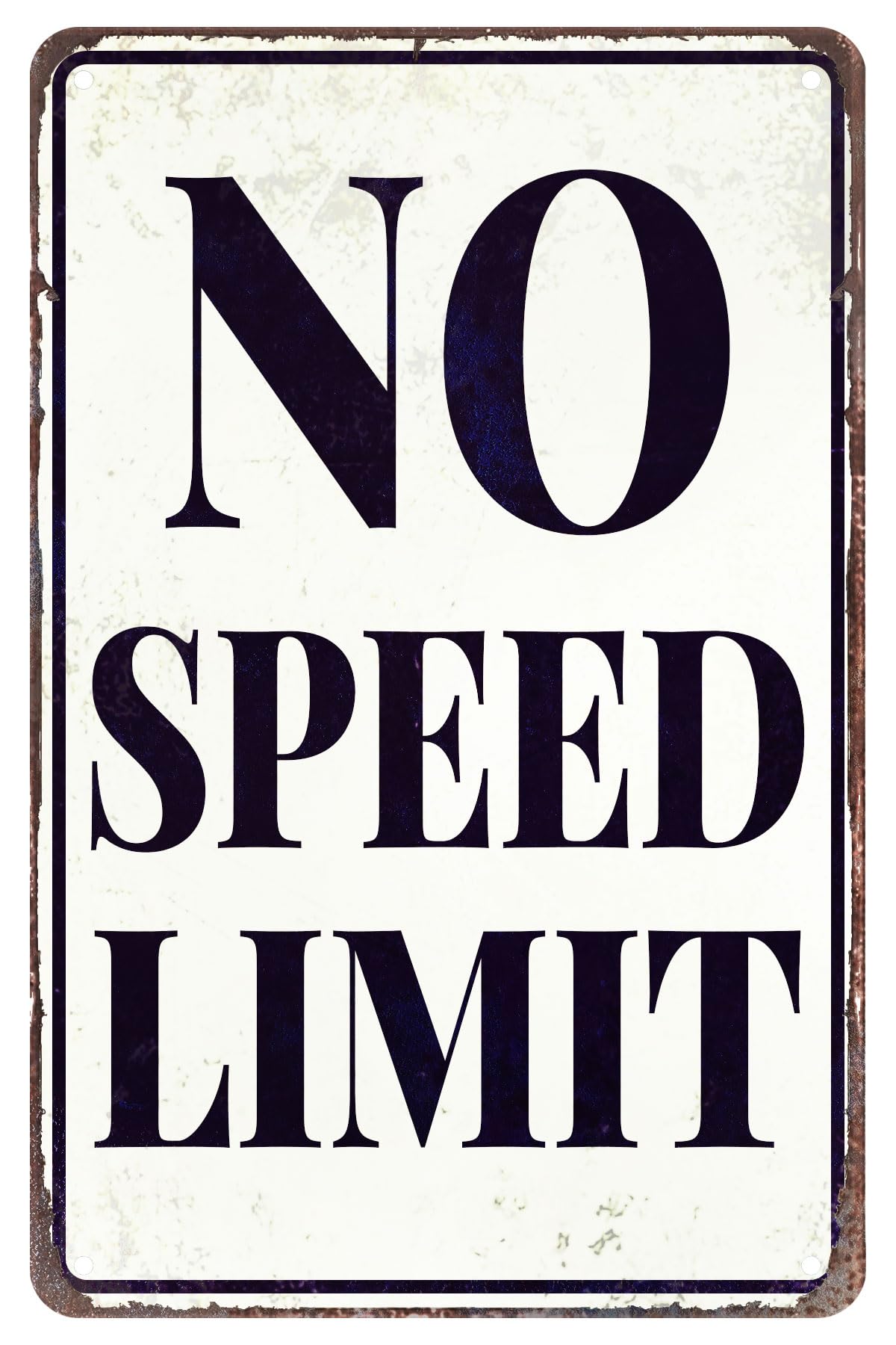Amazon.co.jp: No Speed Limit Signs ビンテージ複製 面白いガレージ