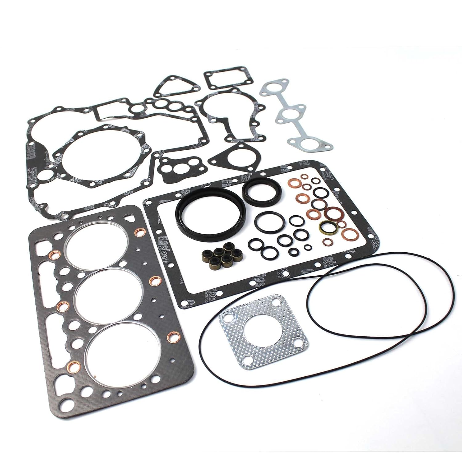 D722 Engine Full Gasket Kit with Head Gasket 6672739 6672740 for Kubota Engine D722 D722E Tractor TG1860-54 or Bobcat 316 320 322 453 463 Engine Rebuild Kit Aftermarket Parts
