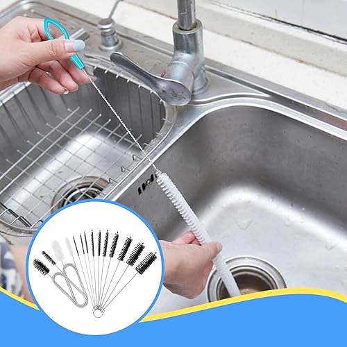 Miniatura 4 de Juego de limpiador de tubos largos, cepillo de limpieza de manguera extra largo, cepillo de limpieza de tubos, cepillo de limpieza de acero