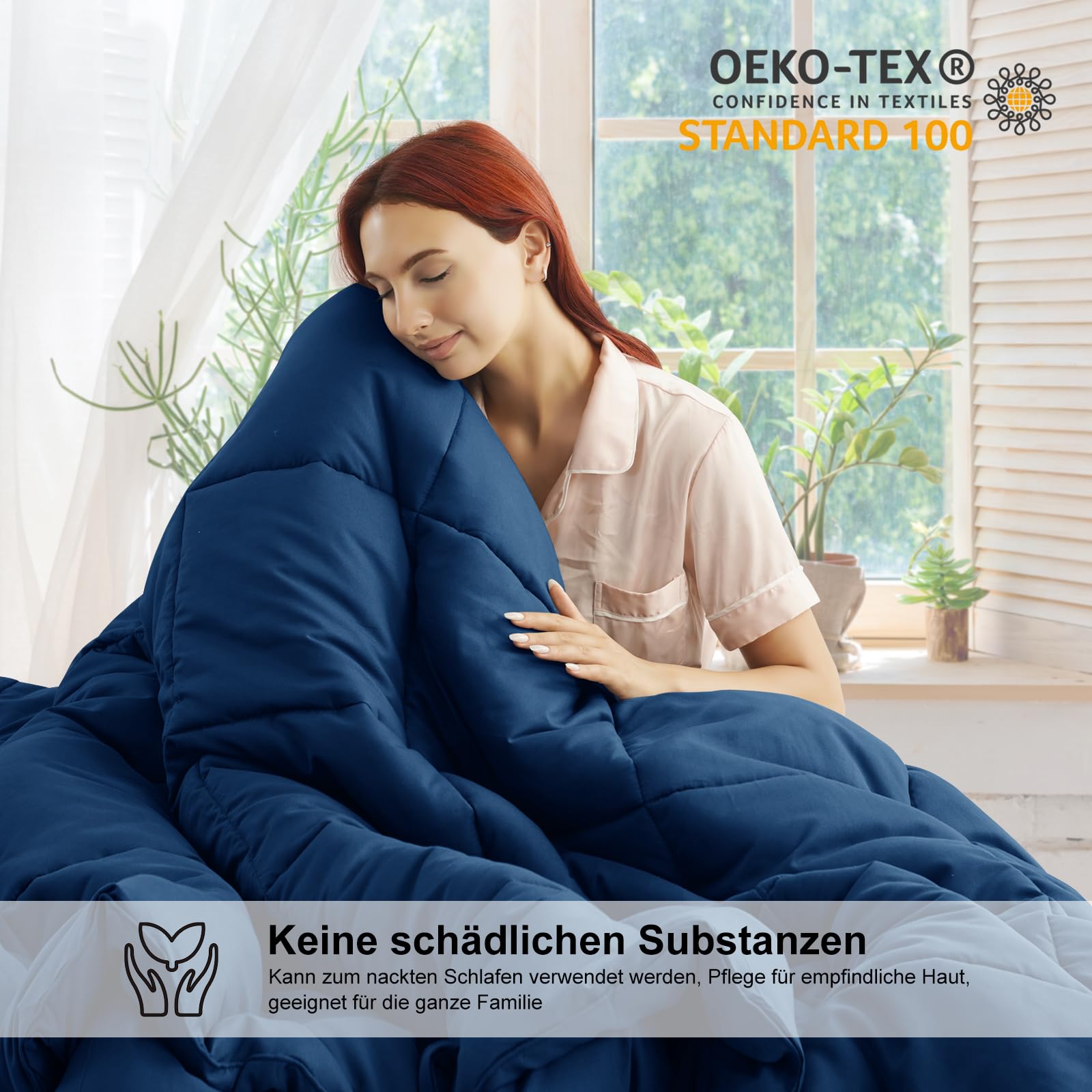 DUANDAUN Dekbed, 200 x 200 cm, 4 seizoenen, microvezel, dekbed, zacht