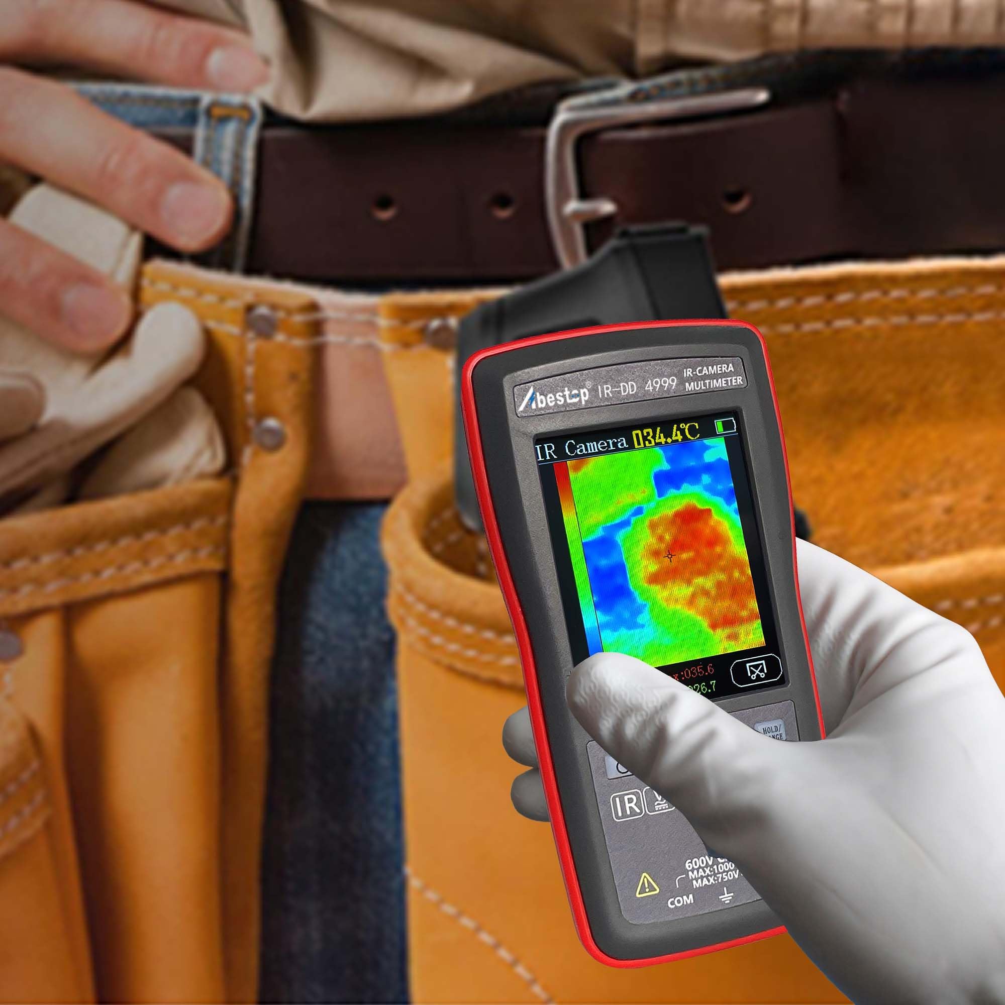 wärmebildkamera mit 2-in-1-Funktionen Multimeter Digital | Spannungsprüfer, Widerstand, Kapazität, mit 20 Hz Bildaufnahmefrequenz
