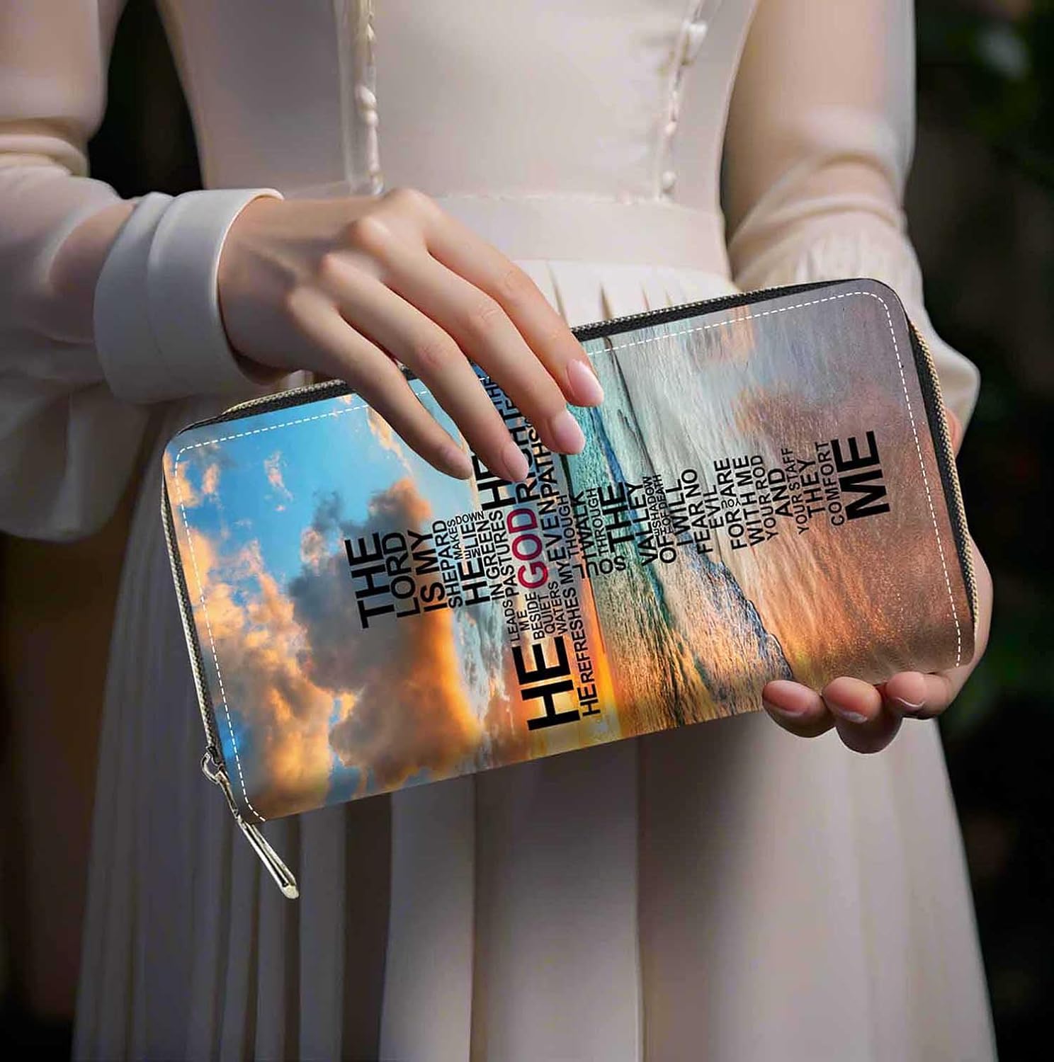 Hummingbird Flower Print Women Large Capacity Wallet PU Leather Zipper Clutch Purse for Smart Phone/Card/Coin/Cash - Image 2