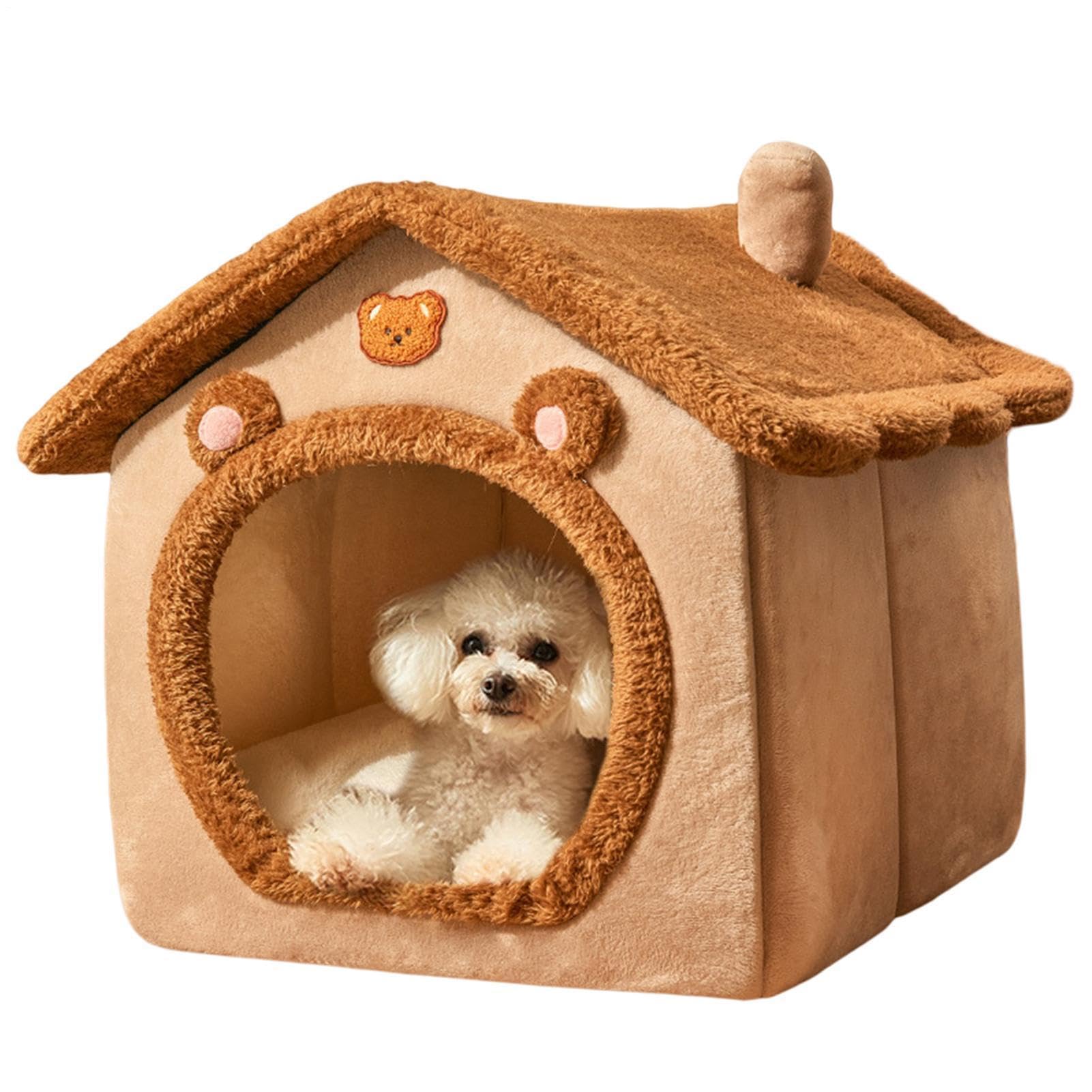 Maison pour chaton contre le froid : lit hiver chaud en peluche pour lapin frileux