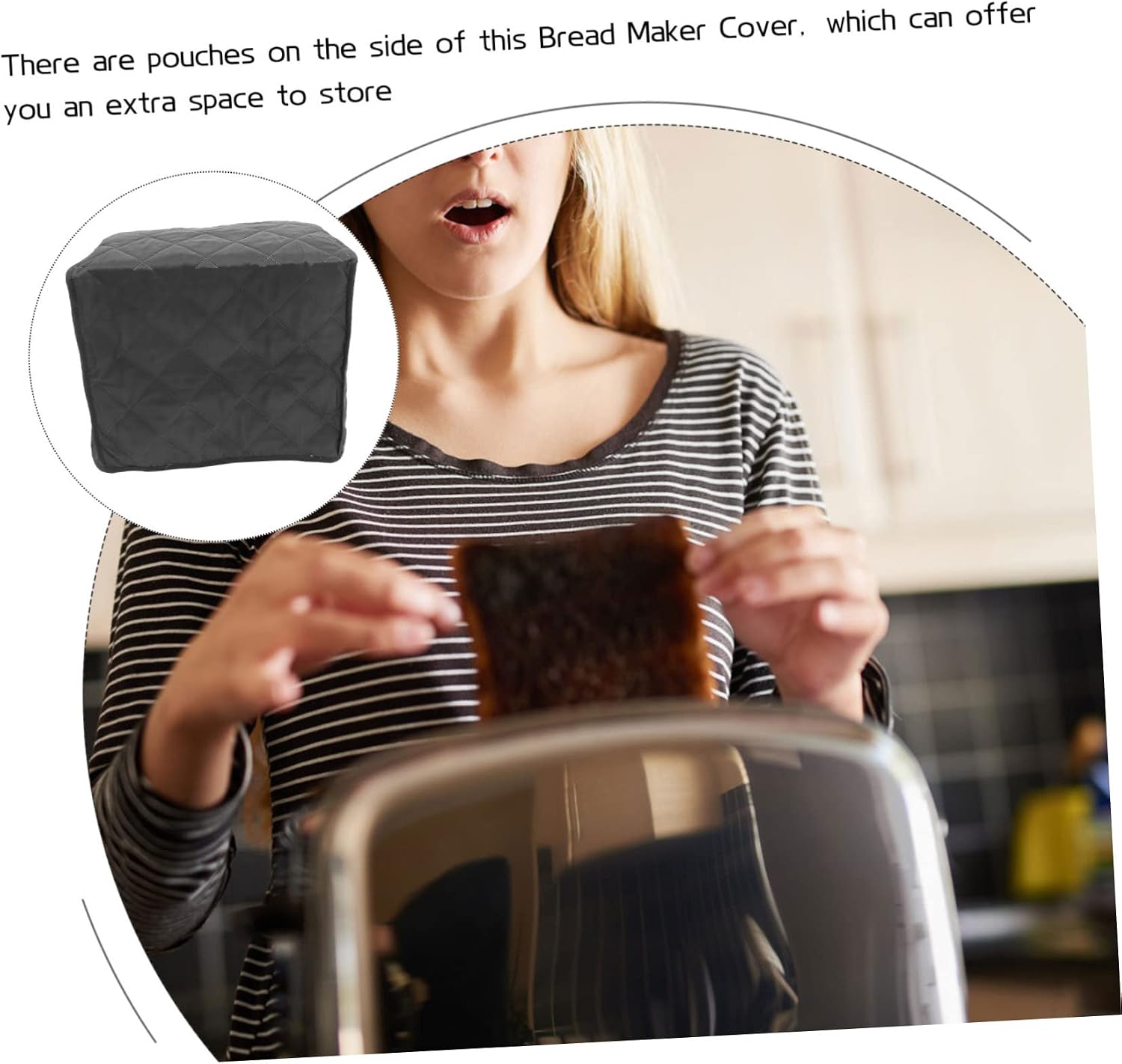 Bread Maker Cover Reusable Toaster Protective Appliance Cover Dustproof Kitchen Accessory Sturdy Easy to Clean for Kitchen Appliances