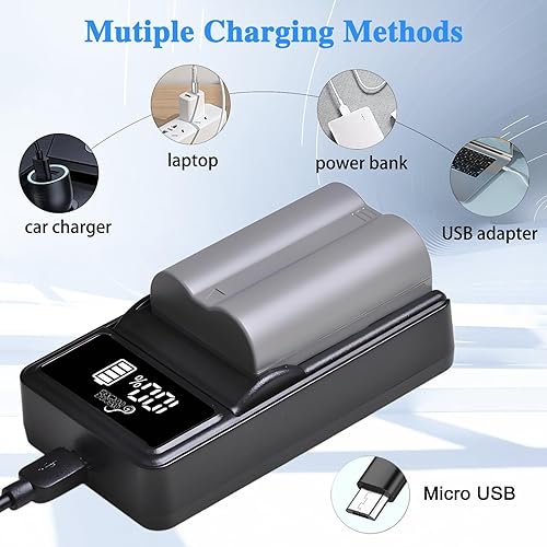 Miniatura 6 de EN-EL3E EN-EL3 EN-EL3A Batería y cargador LED compatible con cámaras réflex digitales Nikon D50 D70 D70s D80 D90 D100 D200 D300 D300S D700