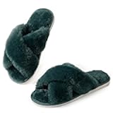 Ankis Womens Fuzzy Slippers Memory Foam Cross Band Cozy House Slippers Plush Home Fluffy Furry Slippers Open Toe Cute Soft Ladies Indoor Outdoor Slipper Slides Wedding Bride Shoes Gifts