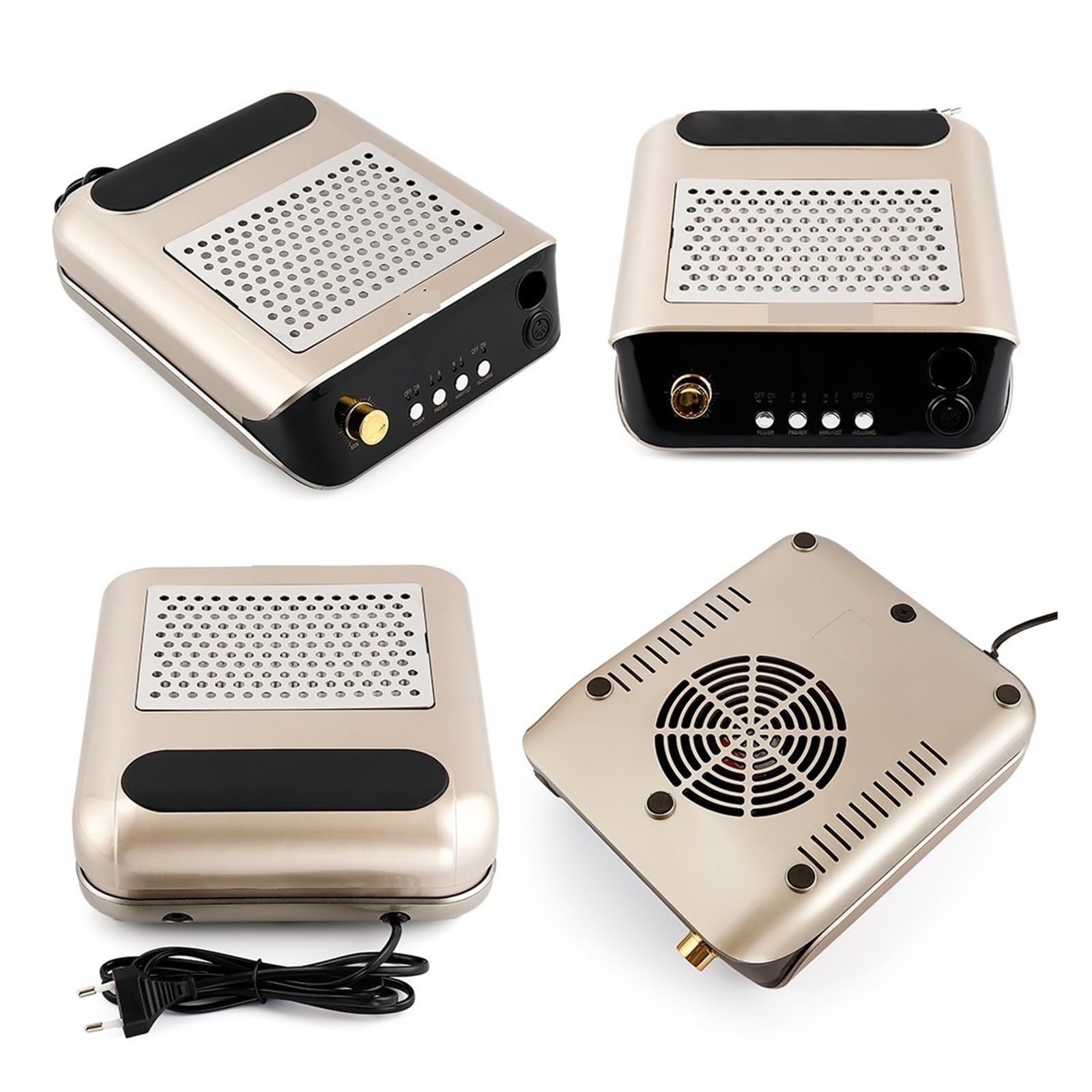 Limpiador recolector de polvo uñas 2 en 1, 65W, taladro eléctrico 2500RPM, máquina manicura, Kit brocas, herramientas decoración Para salón o en casa