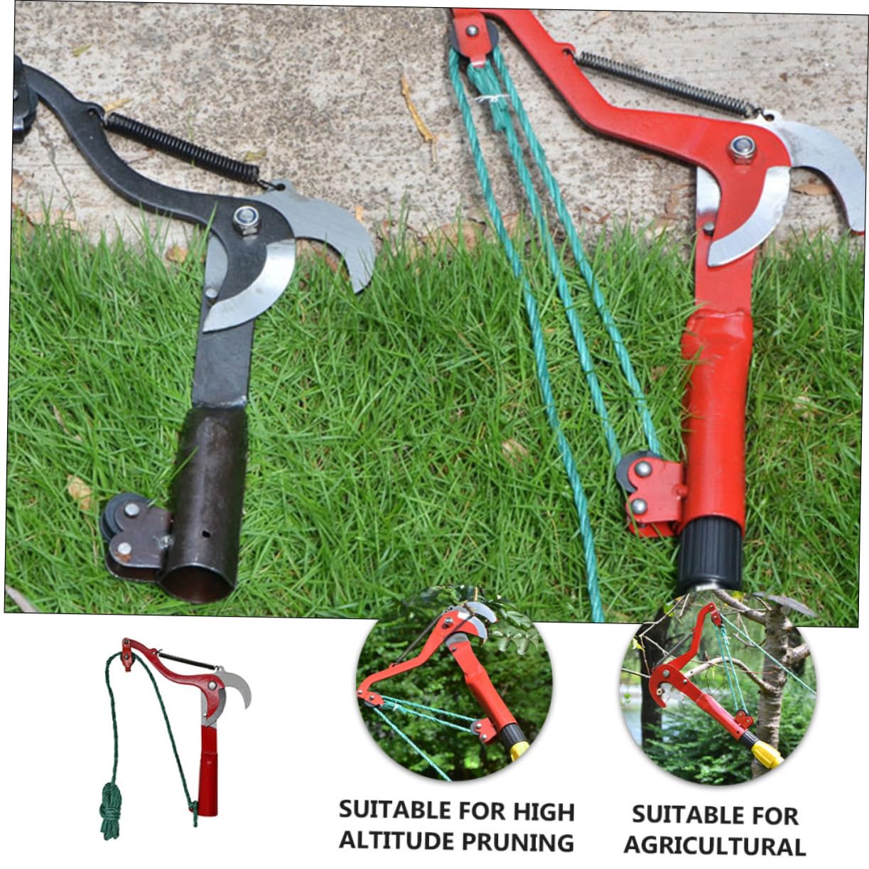 Abaodam 2stücke Bauschere Astschere Gartenschere mit Blumenschere und Stielschneider für Gartenarbeiten Obstbaumschneiden und Pflanzenpflege