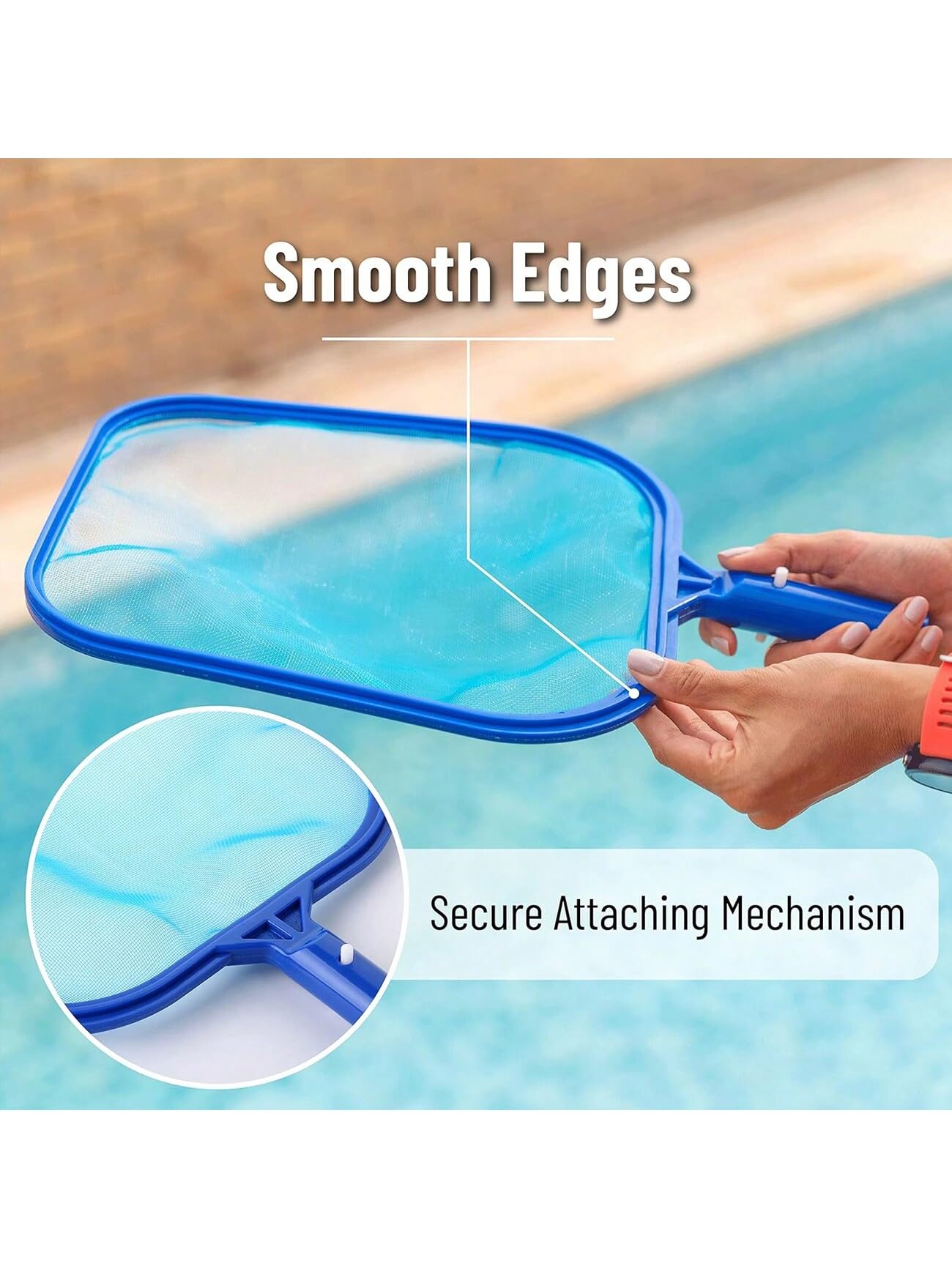 Forniture per la pulizia delle foglie della piscina con retino per skimmer per piscina con telaio in plastica per la pulizia della superficie di accessori per fontane di vasche idromassaggio