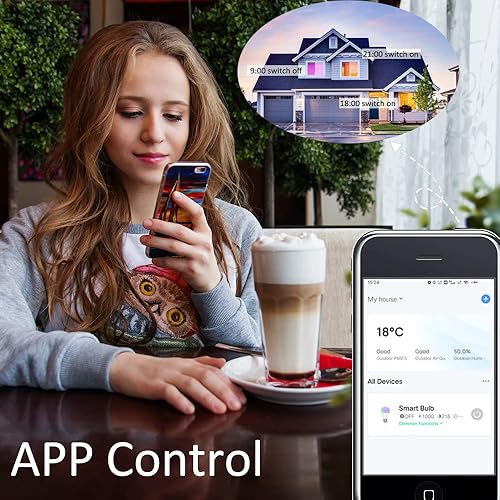 Miniatura 6 de DOGAIN Bombillas inteligentes pequeñas A15, bombilla RGB que cambia de color compatible con Alexa Google Home, bombilla LED con base E12, WiFi