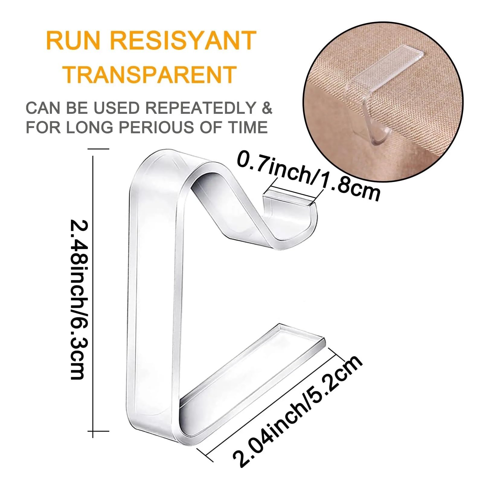 8-32 Pezzi Clip for tovaglie Trasparenti for in plastica Morsetti for Supporto for Antivento for per Tavolo(24pcs)