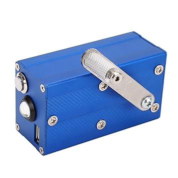 Hand Crank Generator, Portable Emergency Generator 3 Phase Brushless DC Motor COB Lamp for Outdoor Operation